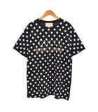グッチ GUCCI ポルカドットプリント ロゴ Tシャツ 半袖 S 黒 ブラック 615044 XJCLK