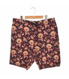 シュプリーム SUPREME 15SS Jacquard Flowers Belted Short ジャガード フラワー ベルテッド ショーツ ショートパンツ 花柄 L 紺 ネイビー