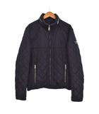 プラダ PRADA キルティング ジップアップ ジャケット ブルゾン トライアングルロゴプレート 44 紺 ネイビー SGH036 ☆AA★