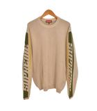 シュプリーム SUPREME 21FW Sleeve Stripe Sweater スリーブ ストライプ ニット セーター 長袖 S ベージュ