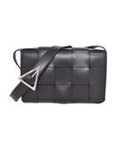 ボッテガヴェネタ BOTTEGA VENETA カセット ショルダーバッグ イントレチャート 黒 ブラック