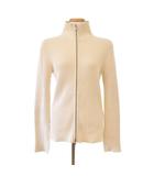 ジルサンダー JIL SANDER ドライバーズニット コットン リブ ニット カーディガン 36 アイボリー J02HP0002 ☆AA★