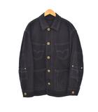 ヴェルサーチ ヴェルサーチェ VERSACE デニム シャツ ジャケット 46 黒 ブラック ☆AA★