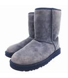アグ UGG クラシック ショート クリスタル ボウ CLASSIC SHORT CRYSTAL BOW ムートンブーツ スエード 24㎝ 紺 ネイビー 1006698 /GV