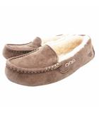 アグ UGG アンスレー 3312 Ansley 3312 モカシン ムートンシューズ ロゴ スエード 24cm 茶 ブラウン 3312 /GV ■GY03