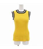 ダブルスタンダードクロージング ダブスタ DOUBLE STANDARD CLOTHING 美品 ノースリーブリブニット タイト F 黄 イエロー /FF