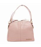 ジルスチュアート JILL STUART 2WAY ハンドバッグ ショルダー ロゴ パッチ フェイクレザー ピンク /HO ■GY99