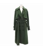 マウジー MOUSSY OVER SILHOUETTE トレンチコート ダブル ベルト付き ロング 1 緑 グリーン /FF