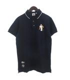 ラコステ LACOSTE ポロシャツ テニスウェア 半袖 ローランギャロス Roland Garros プリント M 紺 ネイビー