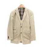 バーバリーブラックレーベル BURBERRY BLACK LABEL テーラードジャケット 2B 裏地チェック S ベージュ /JS