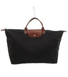 ロンシャン LONGCHAMP ルプリアージュ ボストンバッグ トラベル 黒 ブラック /FF ■GY14
