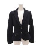 バーバリーブルーレーベル BURBERRY BLUE LABEL テーラードジャケット ブレザー 38 紺 ネイビー スウェット生地 /FF ■GY14