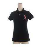 ラルフローレン RALPH LAUREN ポロシャツ 半袖 ビッグポニー 刺繍 M 黒 ブラック ☆AA★