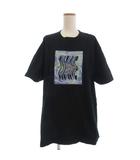 メゾンスペシャル MAISON SPECIAL Tシャツ カットソー 半袖 プリント 刺繍 CULT LOVE クルーネック FREE 黒 ブラック