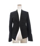 セオリーリュクス theory luxe ジャケット ノーカラー 長袖 ウール 38 ダークグレー ■FF