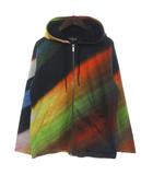 アニエスベー agnes b. 美品 パーカー ジップアップ フーディー アートプリント 長袖 S マルチカラー ■GY14
