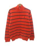 ポロ バイ ラルフローレン Polo by Ralph Lauren ハーフジップ ニット セーター ボーダー オレンジ 160 ■GY14