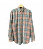  ORVIS オービス Vintage コーデュロイ チェック シャツ 長袖 赤 青 レッド ブルー M