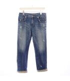 バーバリーブルーレーベル BURBERRY BLUE LABEL デニムパンツ ジーンズ ロールアップ ノバチェック 38 ブルー E1R75-343-29 /KH ■GY41