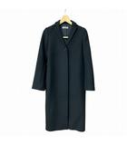 ジルサンダー JIL SANDER ウール チェスターコート 比翼 黒 ブラック 34 XS位 ■GY41