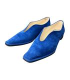 トッズ TOD'S × MAME KUROGOUCHI マメクロゴウチ スウェード パンプス 青 ブルー 37.5