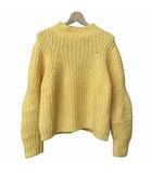 フレイアイディー FRAY I.D モヘア混 モックネック ケーブル ニット セーター 長袖 黄 イエロー Free FWNT164703