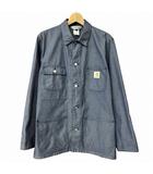 カーハート carhartt シャンブレーデニム カバーオール ジャケット 紺 ネイビー L