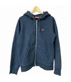 シュプリーム SUPREME SMALL BOX LOGO FULLZIP HOODIE ボックスロゴ スウェット パーカー 紺 ネイビー S ☆AA★