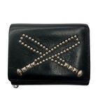  KEBOZ × CALEE ケボズ キャリー STUDS LEATHER MULTI WALLET スタッズ レザー ウォレット 3つ折 財布 黒 ブラック