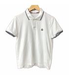 モンクレール MONCLER 17SS MAGLIA POLO MANICA CORTA ポロシャツ 鹿の子 カットソー 半袖 C10918304300 84556 S 白 ホワイト ☆AA★