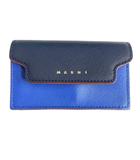 マルニ MARNI レザー カードケース コインケース  小銭入れ ロゴ PFMOT05U09 青 ブルー 紺 ネイビー