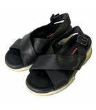プラダスポーツ PRADA SPORT クロスストラップサンダル 35.5 23.0cm 黒 ブラック 3X5970