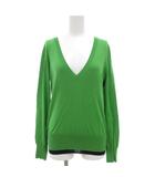 ポールスミス ブラック レーベル Paul Smith BLACK LABEL バイカラー コットンニット カットソー 長袖 M 緑 グリーン 黒 ブラック /GV ■GY43