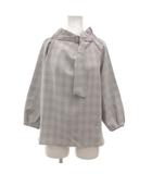 銀座マギー OnlyM GINZA MAGGY ブラウス チェックシャツ 七分袖 グレー /KE