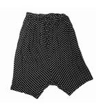 コムデギャルソン COMME des GARCONS ドット柄 シースルー シアー サルエルパンツ イージー 水玉 GE-P031 XS 黒 ブラック 白