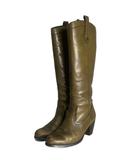  マリー クラブ Marie Club レザー ロングブーツ ウエスタンブーツ ヒール 22.5 カーキ