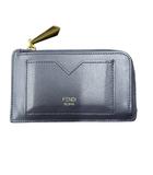 フェンディ FENDI FFダイヤモンド フラグメントケース レザー コインケース カードケース 8M0489 青 ネイビー ☆AA★