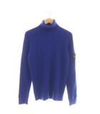 ストーンアイランド STONE ISLAND タートルネックニット セーター リブ プルオーバー ワッペン M 青 /CX ■OS