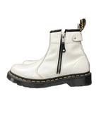 ドクターマーチン DR.MARTENS ツインジップブーツ ショートブーツ レザー ジップアップ 39 24.5cm 白 ホワイト 2976
