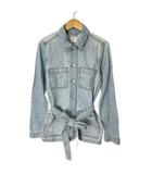 ギャップ GAP ベルテッド デニムジャケット Gジャン XS ライトブルー