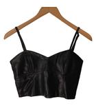ザラ ZARA ビスチェ キャミソール　フェイクレザーレザー S 黒 ブラック /IU