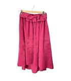 プラステ PLST 美品 ベルベット風 ロングフレアスカートイージー 12-7407004 M ピンク ■GY43