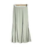 プラステ PLST サテンマーメードロングスカート フレア スカート M パステルカラー グリーン 12-0307054 ■GY43