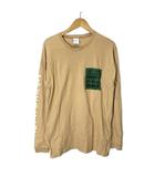 ミスタージェントルマン MR.GENTLEMAN プリント Tシャツ カットソー ロンT 長袖 M ベージュ