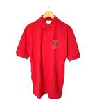 ライル&スコット LYLE&SCOTT タグ付き ポロシャツ カットソー エンブレム刺繍 ゴルフウエア 半袖 M レッド