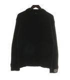 ストーンアイランド STONE ISLAND イタリア製 ニット セーター ウール 長袖 クルーネック ロゴパッチ M 黒 ブラック /XZ ■GY01