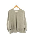 エンフォルド ENFOLD 23AW KEY-NECK PULLOVER ニット セーター 長袖 38 グレー /HK ■OS