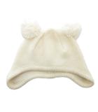ファミリア Familiar ベビー用ポンポン付きニット帽子 アクリル ウール アイボリー /AE ■GY14