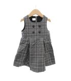 ファミリア Familiar ジャンパースカート ワンピース 90 チェック柄 ひざ丈 グレー /AE ■GY14