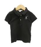 バーバリー チルドレン BURBERRY CHILDREN ノバチェック ポロシャツ 半袖 鹿の子 ワッペン 男の子 92cm 黒 ブラック /GV ■GY14